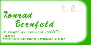 konrad bernfeld business card